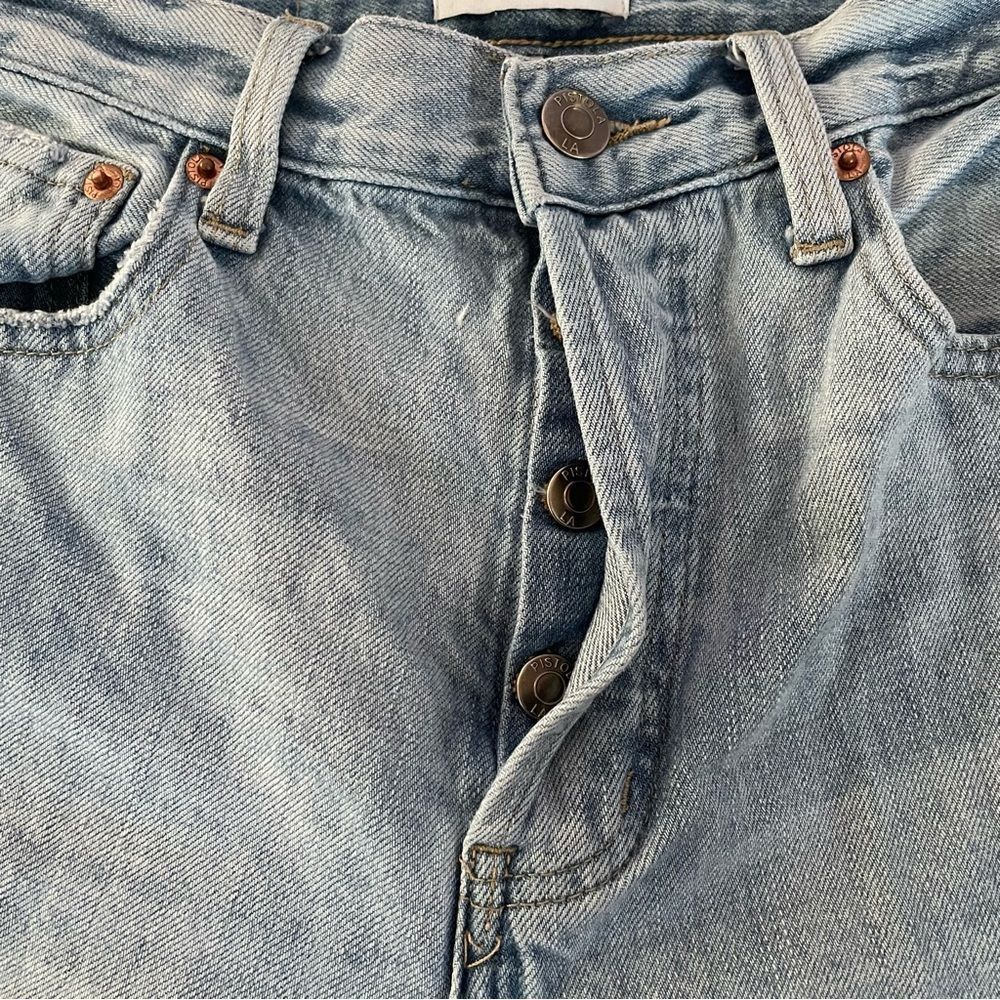 Pistola Cassie Super High Waist Straight Leg Jeans By My Side Light Wash Sz 26 - Picture 8 of 15